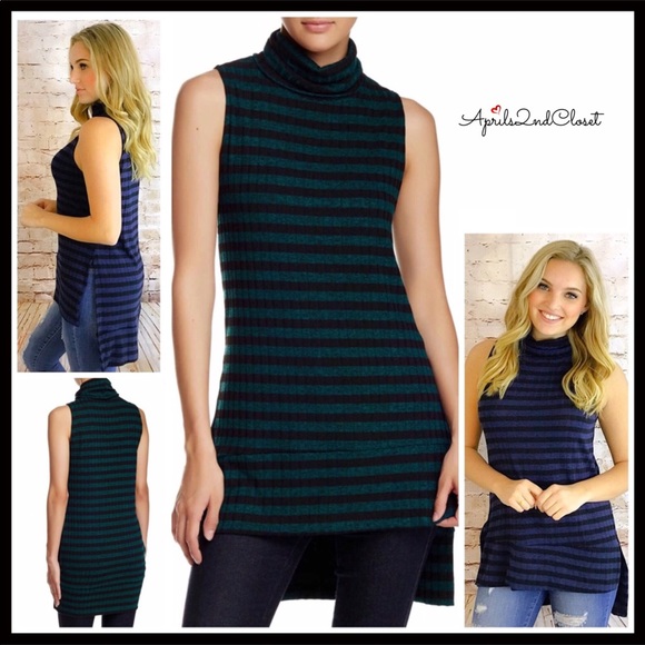 PAINTED THREADS HI LO TURTLENECK PULLOVER TOP - Picture 6 of 6